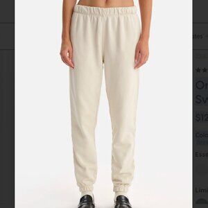 Organic Fleece Relaxed Pocket Sweatpant, Bone, Small Mate the Label